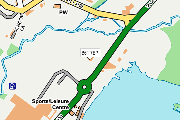 B61 7EP map - OS OpenMap – Local (Ordnance Survey)