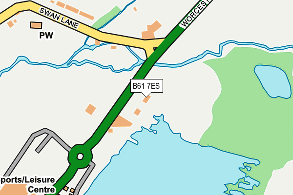 B61 7ES map - OS OpenMap – Local (Ordnance Survey)