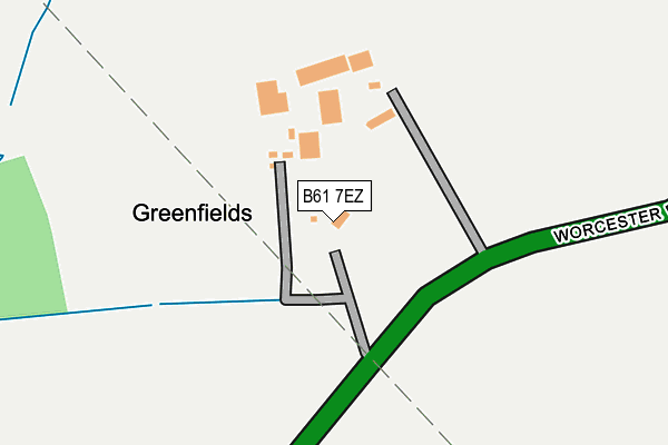 B61 7EZ map - OS OpenMap – Local (Ordnance Survey)