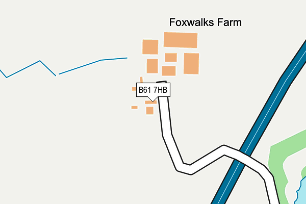 B61 7HB map - OS OpenMap – Local (Ordnance Survey)
