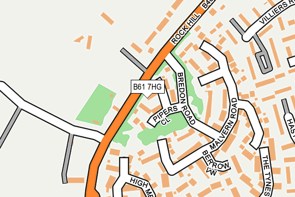 B61 7HG map - OS OpenMap – Local (Ordnance Survey)