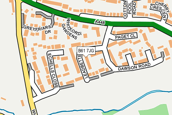 B61 7JG map - OS OpenMap – Local (Ordnance Survey)