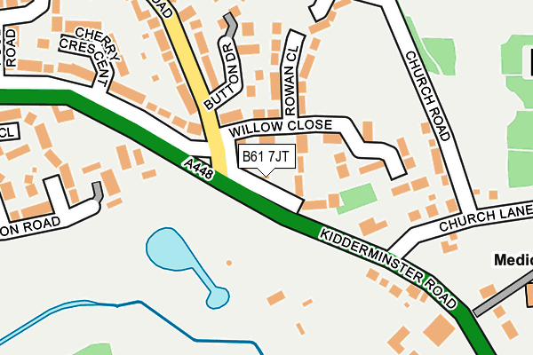 B61 7JT map - OS OpenMap – Local (Ordnance Survey)