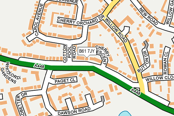 B61 7JY map - OS OpenMap – Local (Ordnance Survey)