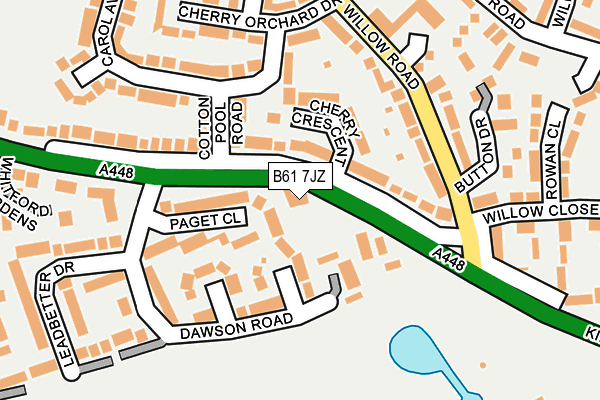 B61 7JZ map - OS OpenMap – Local (Ordnance Survey)