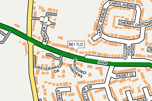 B61 7LD map - OS OpenMap – Local (Ordnance Survey)