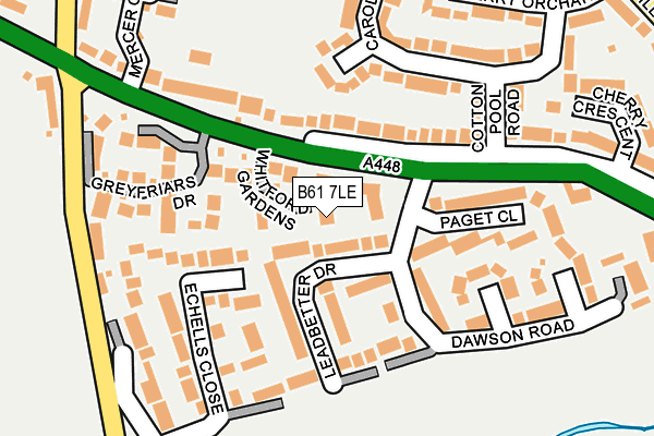 B61 7LE map - OS OpenMap – Local (Ordnance Survey)
