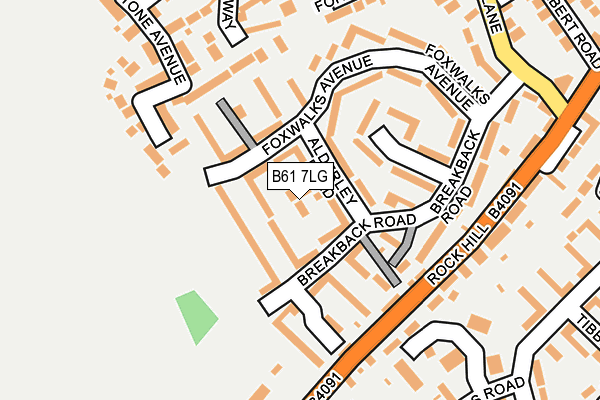 B61 7LG map - OS OpenMap – Local (Ordnance Survey)