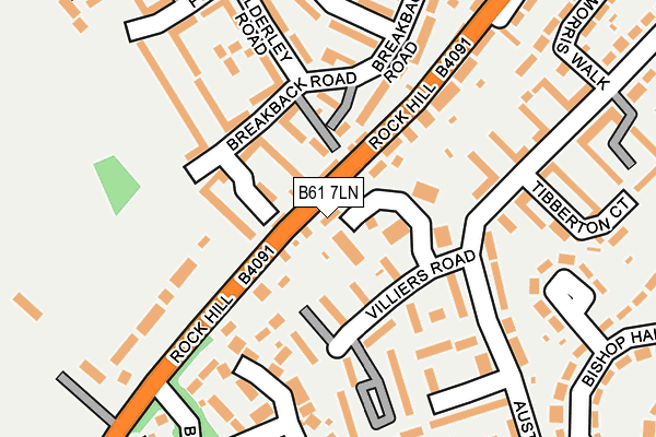 B61 7LN map - OS OpenMap – Local (Ordnance Survey)