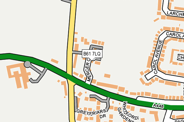 B61 7LQ map - OS OpenMap – Local (Ordnance Survey)