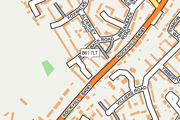 B61 7LT map - OS OpenMap – Local (Ordnance Survey)