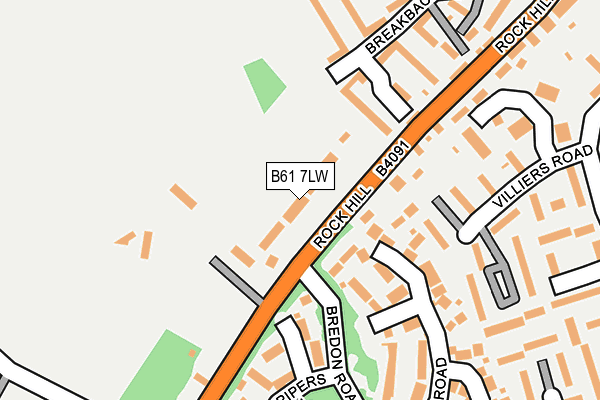 B61 7LW map - OS OpenMap – Local (Ordnance Survey)