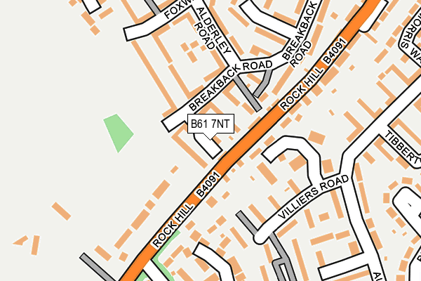 B61 7NT map - OS OpenMap – Local (Ordnance Survey)