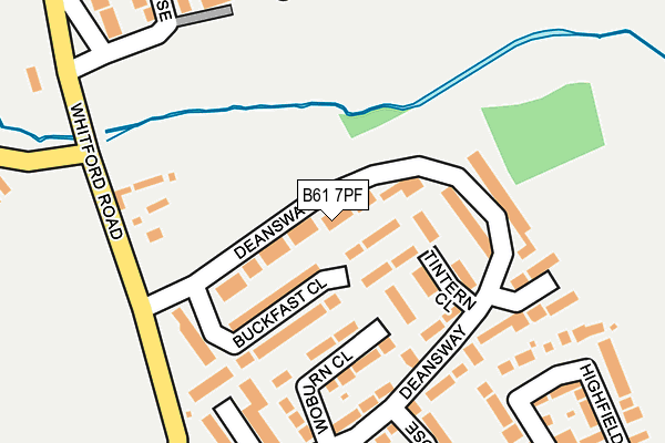 B61 7PF map - OS OpenMap – Local (Ordnance Survey)