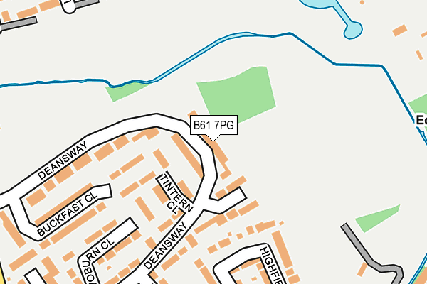 B61 7PG map - OS OpenMap – Local (Ordnance Survey)