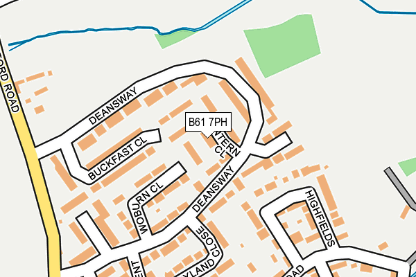 B61 7PH map - OS OpenMap – Local (Ordnance Survey)