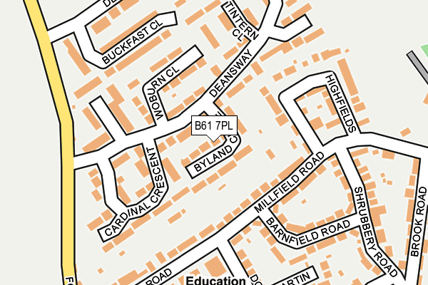 B61 7PL map - OS OpenMap – Local (Ordnance Survey)