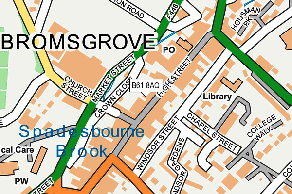 B61 8AQ map - OS OpenMap – Local (Ordnance Survey)