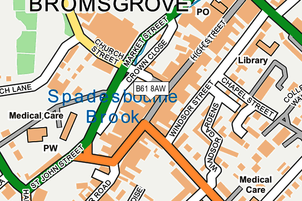 B61 8AW map - OS OpenMap – Local (Ordnance Survey)