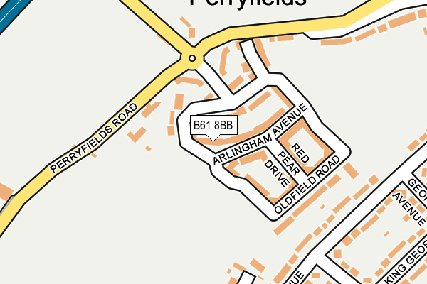 B61 8BB map - OS OpenMap – Local (Ordnance Survey)