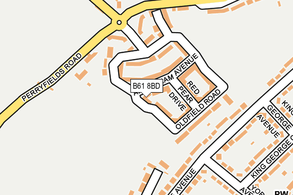 B61 8BD map - OS OpenMap – Local (Ordnance Survey)