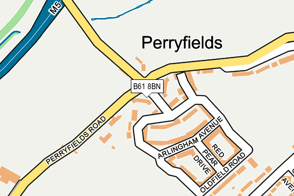 B61 8BN map - OS OpenMap – Local (Ordnance Survey)