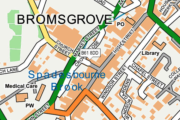 B61 8DD map - OS OpenMap – Local (Ordnance Survey)