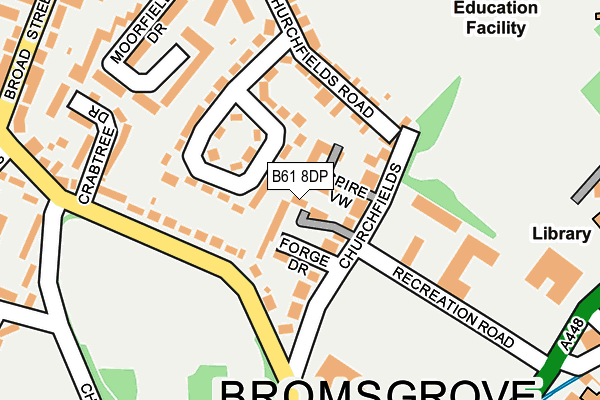 B61 8DP map - OS OpenMap – Local (Ordnance Survey)
