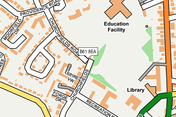 B61 8EA map - OS OpenMap – Local (Ordnance Survey)