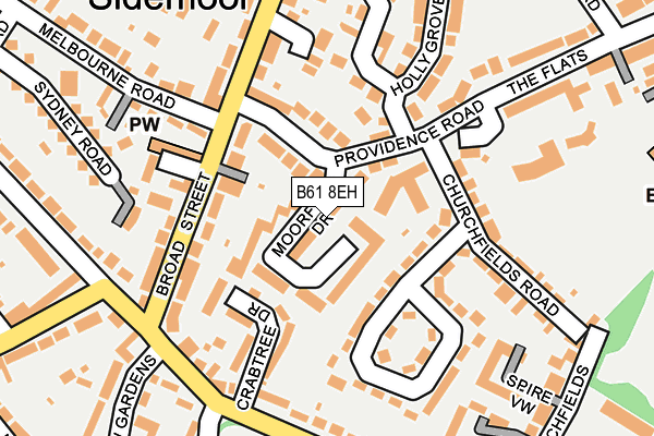 B61 8EH map - OS OpenMap – Local (Ordnance Survey)