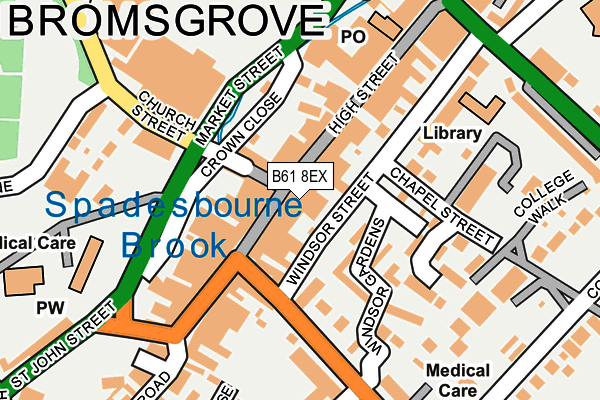 B61 8EX map - OS OpenMap – Local (Ordnance Survey)