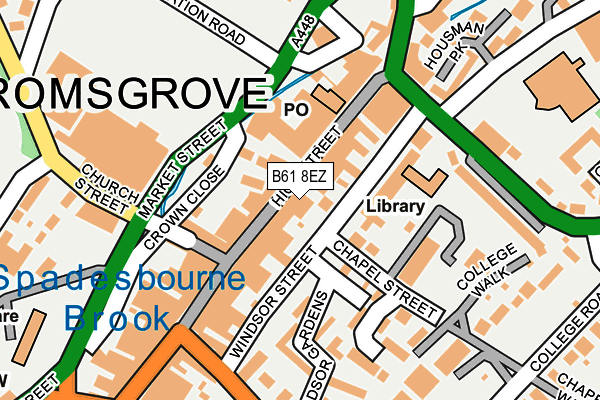 B61 8EZ map - OS OpenMap – Local (Ordnance Survey)