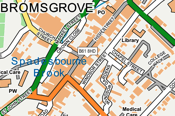 B61 8HD map - OS OpenMap – Local (Ordnance Survey)