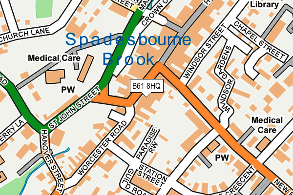 B61 8HQ map - OS OpenMap – Local (Ordnance Survey)