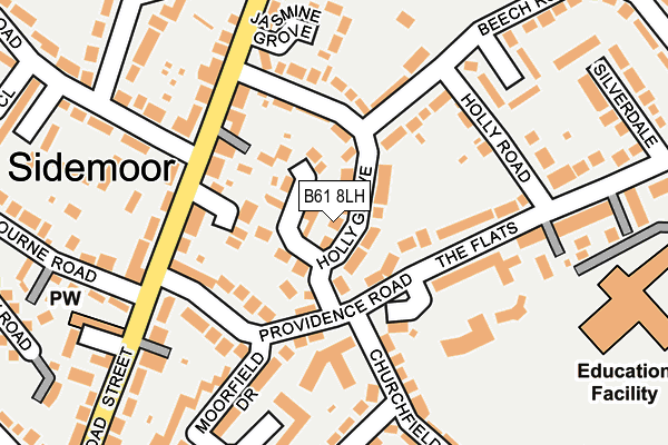 B61 8LH map - OS OpenMap – Local (Ordnance Survey)