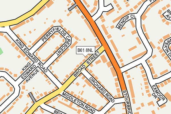 B61 8NL map - OS OpenMap – Local (Ordnance Survey)