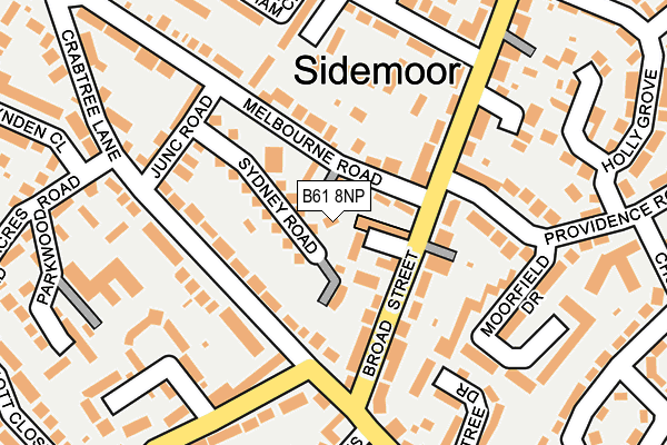 B61 8NP map - OS OpenMap – Local (Ordnance Survey)