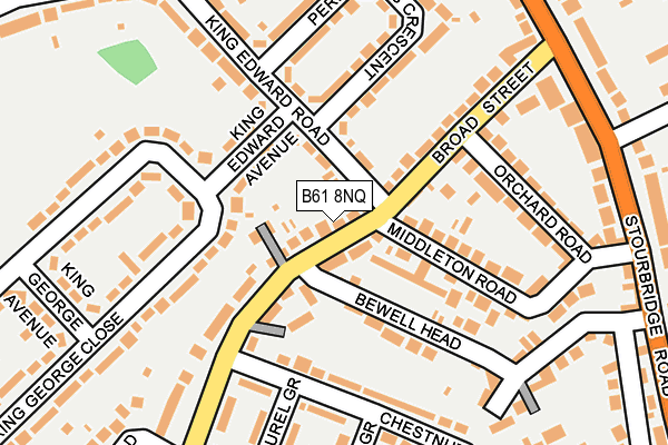 B61 8NQ map - OS OpenMap – Local (Ordnance Survey)