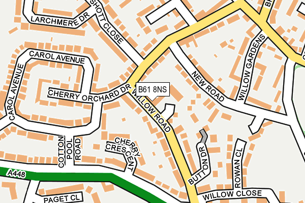 B61 8NS map - OS OpenMap – Local (Ordnance Survey)