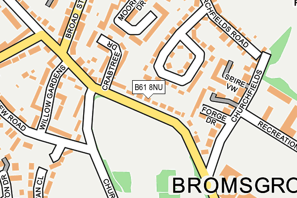 B61 8NU map - OS OpenMap – Local (Ordnance Survey)