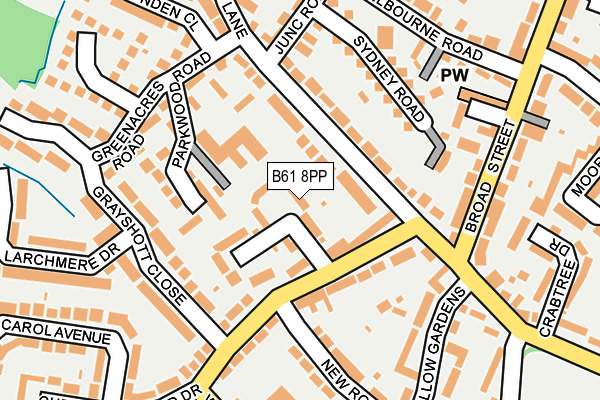 B61 8PP map - OS OpenMap – Local (Ordnance Survey)