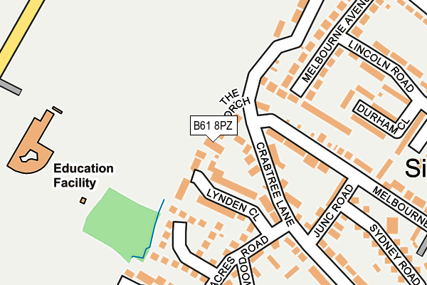 B61 8PZ map - OS OpenMap – Local (Ordnance Survey)