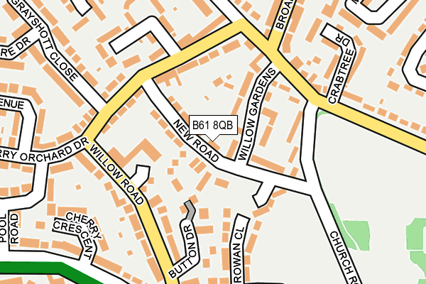 B61 8QB map - OS OpenMap – Local (Ordnance Survey)
