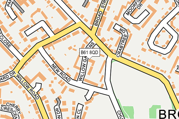 B61 8QD map - OS OpenMap – Local (Ordnance Survey)