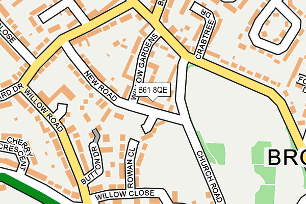 B61 8QE map - OS OpenMap – Local (Ordnance Survey)