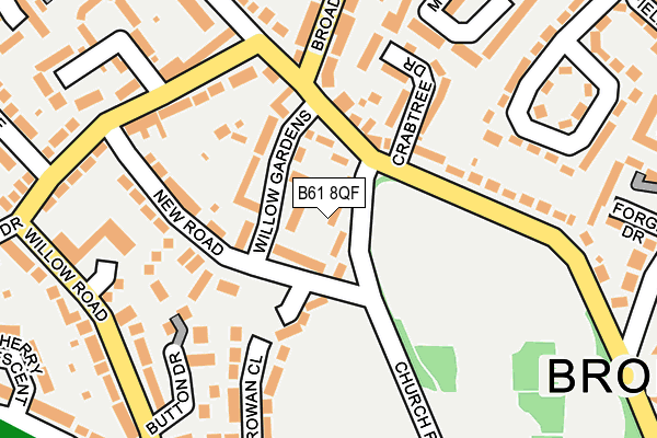 B61 8QF map - OS OpenMap – Local (Ordnance Survey)