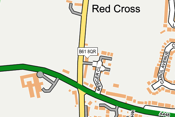 B61 8QR map - OS OpenMap – Local (Ordnance Survey)