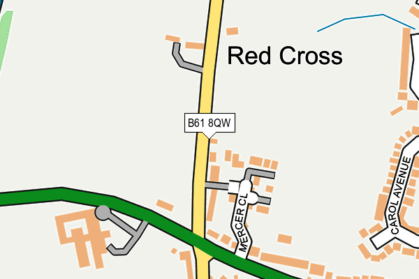 B61 8QW map - OS OpenMap – Local (Ordnance Survey)