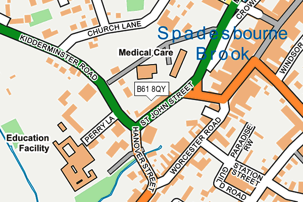 B61 8QY map - OS OpenMap – Local (Ordnance Survey)