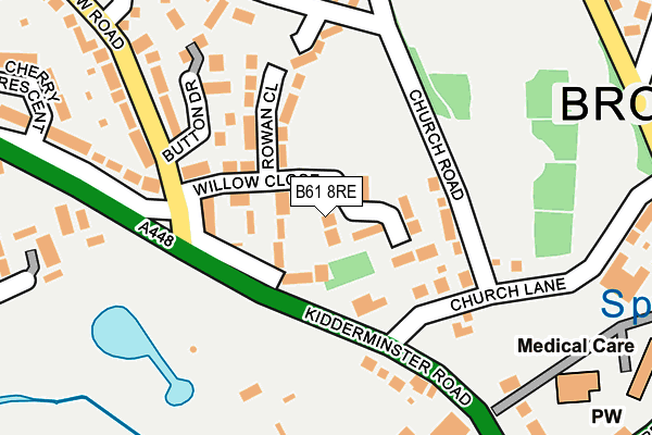 B61 8RE map - OS OpenMap – Local (Ordnance Survey)